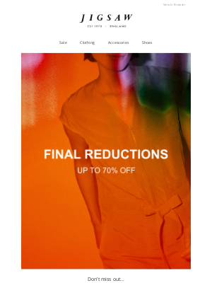 Jigsaw (United Kingdom) - Sale ends soon | Final reductions