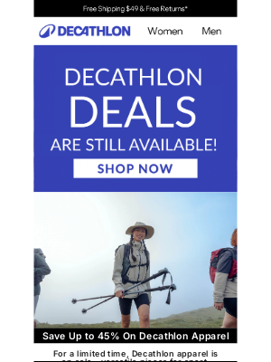 Decathlon - Didn't Shop Labor Day Deals? It's Not too Late!