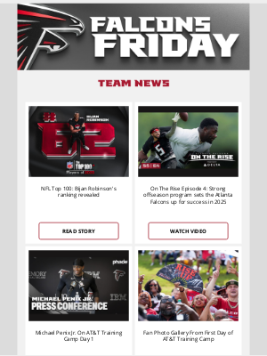 Atlanta Falcons - Falcons Friday: Bijan Robinson’s NFL Top 100 Ranking Revealed