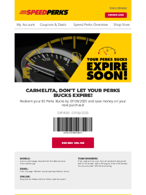 Advance Auto Parts - Use Your $5 Perks Bucks Before They Expire!