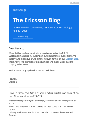 Ericsson - Your latest update from the Ericsson Blog