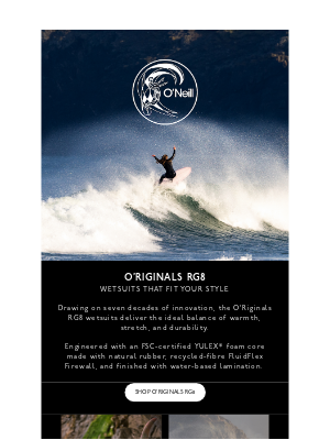 O'Neill - O’Riginals RG8: Wetsuits That Fit Your Style