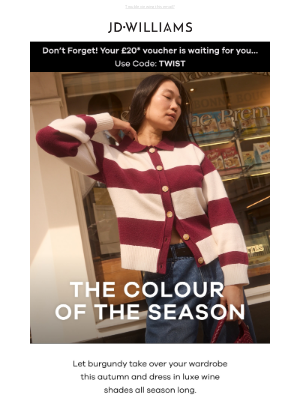JD Williams (United Kingdom) - The Colour of the Season: Burgundy ❤