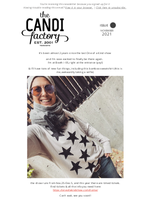 The Candi Factory - One of a Kind show is almost here!