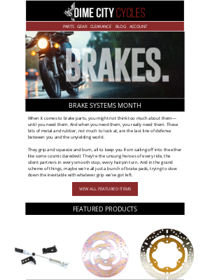 Dime City Cycles - Braking Systems Month at Dime City Cycles