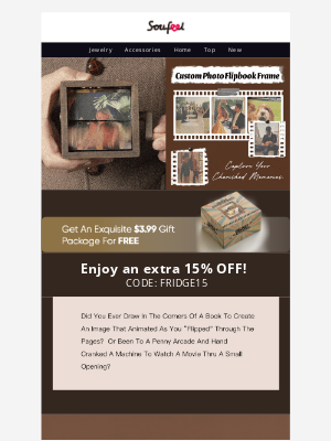 Soufeel Jewelry - Custom Photo Flipbook Frame - Capture your cherished memories.