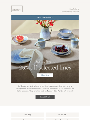 Inside Story (United Kingdom) - Limited time: 25% off* selected lines