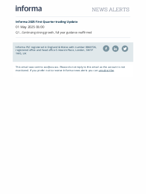 Informa Plc - Latest News
