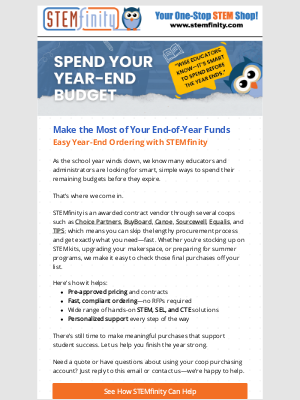 STEMfinity - Simplify Year-End Purchasing with STEMfinity