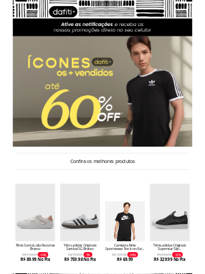 Dafiti (Brazil) - Os + vendidos para você! 🏆 Até 60% OFF nas melhores marcas ⭐