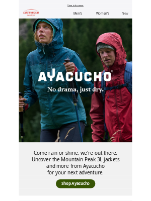 Cotswold Outdoor (United Kingdom) - Ayacucho waterproofs you'll love 🌦️