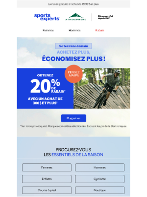 Sports Experts (Canada) - Ne laissez pas passer cette offre 😲