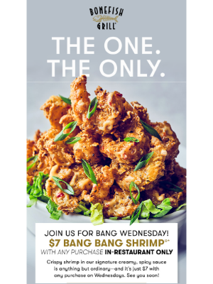 Bonefish Grill - $7 Bang Bang Shrimp®? Yes, please. 🍤