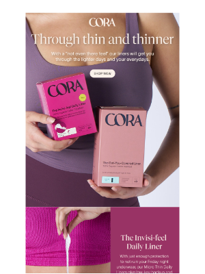 Cora - Two ultra-thin liners to keep you confident every day