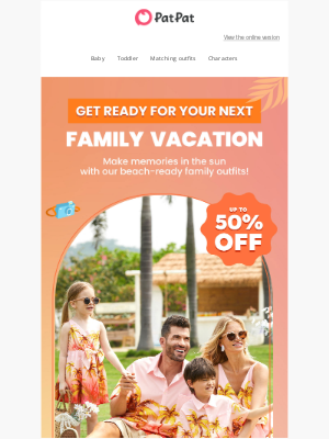 PatPat - 🌞 Up to 50% Off on Must-Have Vacation Sets!