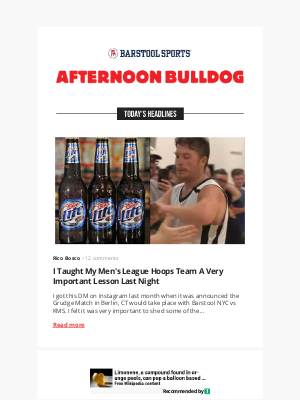 Barstool Sports - I Taught My Men's League Hoops Team A Very Important Lesson Last Night
