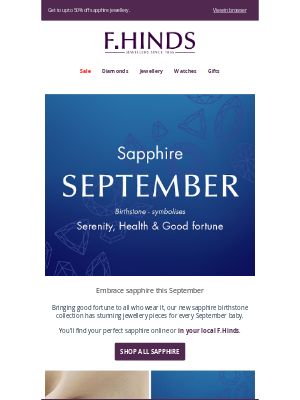 F.Hinds Limited (United Kingdom) - Celebrate September birthdays in style | Find the dream gift! 🎉