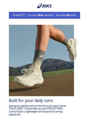 ASICS (United Kingdom) - A more comfortable running experience.