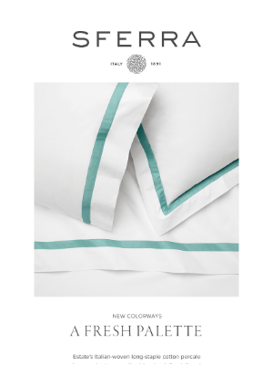 SFERRA - New Arrivals: Aqua and Persimmon for Estate