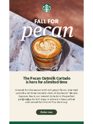 Starbucks - Meet the Pecan Oatmilk Cortado 🍂