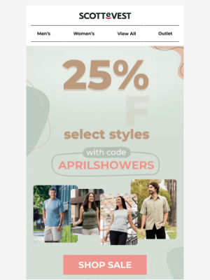 Scottevest - April Showers Sale Ends Tonight