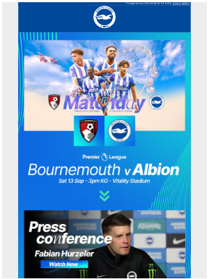 Brighton & Hove Albion FC (United Kingdom) - Bournemouth v Albion 🍒