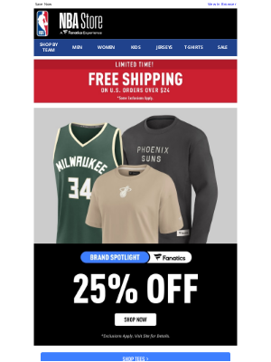 Los Angeles Clippers - Fanatics Spotlight: 25% Off NBA Gear