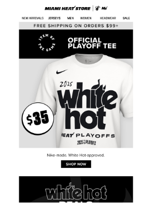 Miami Heat - It’s the White Hot(test) tee in the game 🔥