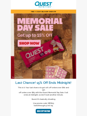Quest Nutrition - Up to 15% Off Quest Snacks — Final Hours!