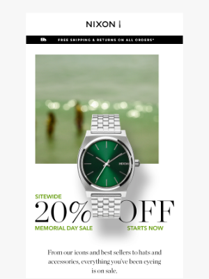Nixon - Sitewide Sale Starts Now 🎉