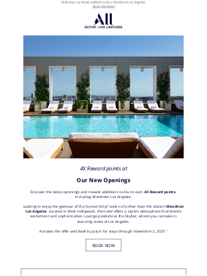Accor Hotels - Enjoy 4X Reward points at our newest openings, Jennifer