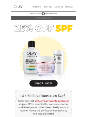 Olay - 25% Off Starts Now! ☀️😎