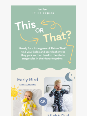 littlesleepies - This or That? Let’s Play! 🌞🌙