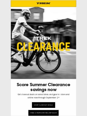 Trek Bicycle - Summer savings for your best rides