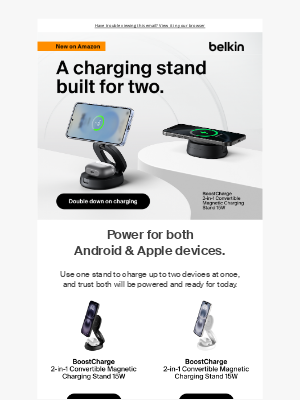 Belkin - 🚨 Amazon Exclusive: 2-in-1 charging stand serves Qi for two