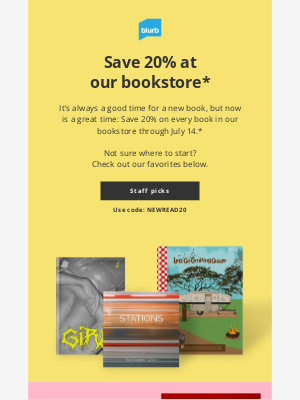 Blurb - 100s of original books, all 20% off