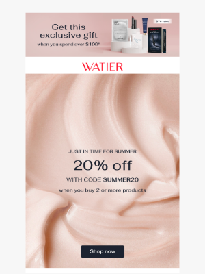 Lise Watier - 20% off your skin essentials