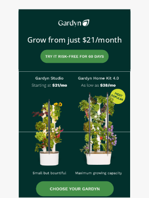 Gardyn - Your Garden Glow-Up Starts at $21/Month ✨