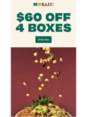 Mosaic Foods - Ditch your take out habit this fall and save $60 ✨
