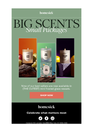 Homesick Candles - BIG ANNOUNCEMENT (about small candles)