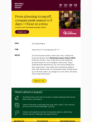 MailChimp - [Virtual Event] There’s still time to register for Marketing Success Season.