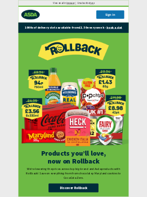 ASDA Good Living (United Kingdom) - Products you’ll love for less with Rollback!