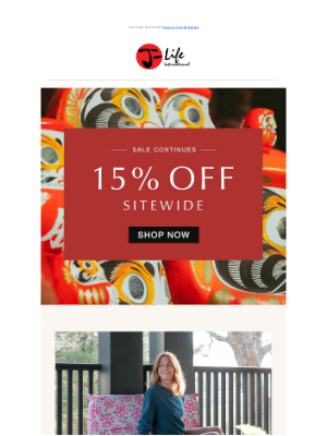 J-Life International - Don't Miss Out: 15% Off Sitewide!