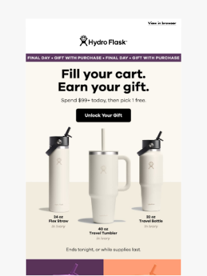 Hours left: pick your free gift