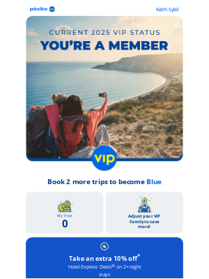 Priceline - Enclosed: Your Monthly VIP Summary
