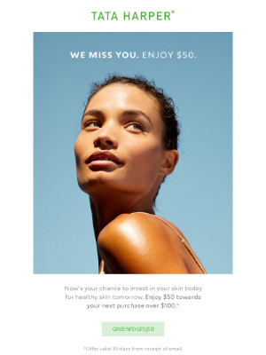 Tata Harper Skincare - Roberta Enjoy $50, On Us 💚