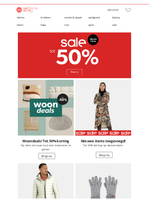 Wehkamp (Netherlands) - Woondeals! Tot 50% korting op alles voor binnen