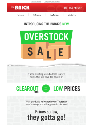 The Brick (CA) - Overstock Sale l Save $100s on Overstock Furniture Items!