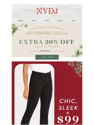 NYDJ - EXTRA 30% OFF Sale! Black Jeans UNDER $100!