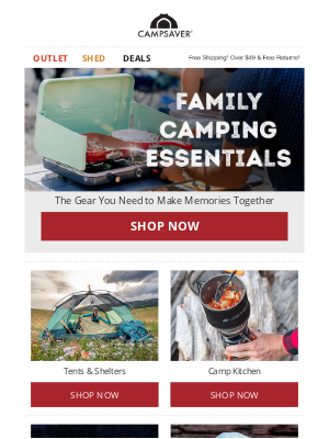 CampSaver - Camping Gear for the Whole Family